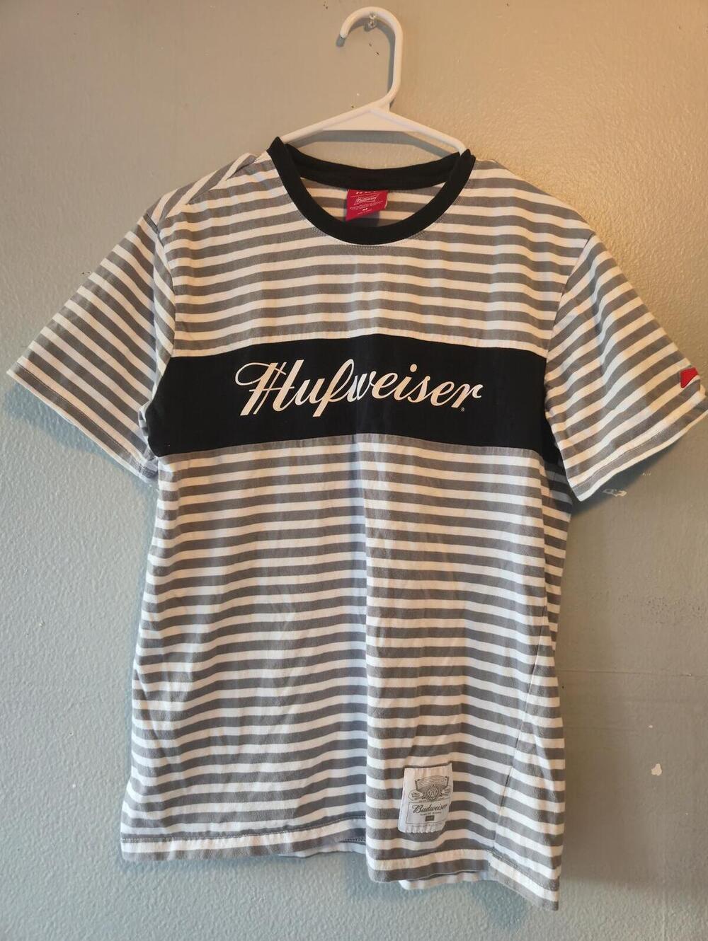 HUF x Budweiser Striped Graphic T-Shirt MENS SIZE Medium
